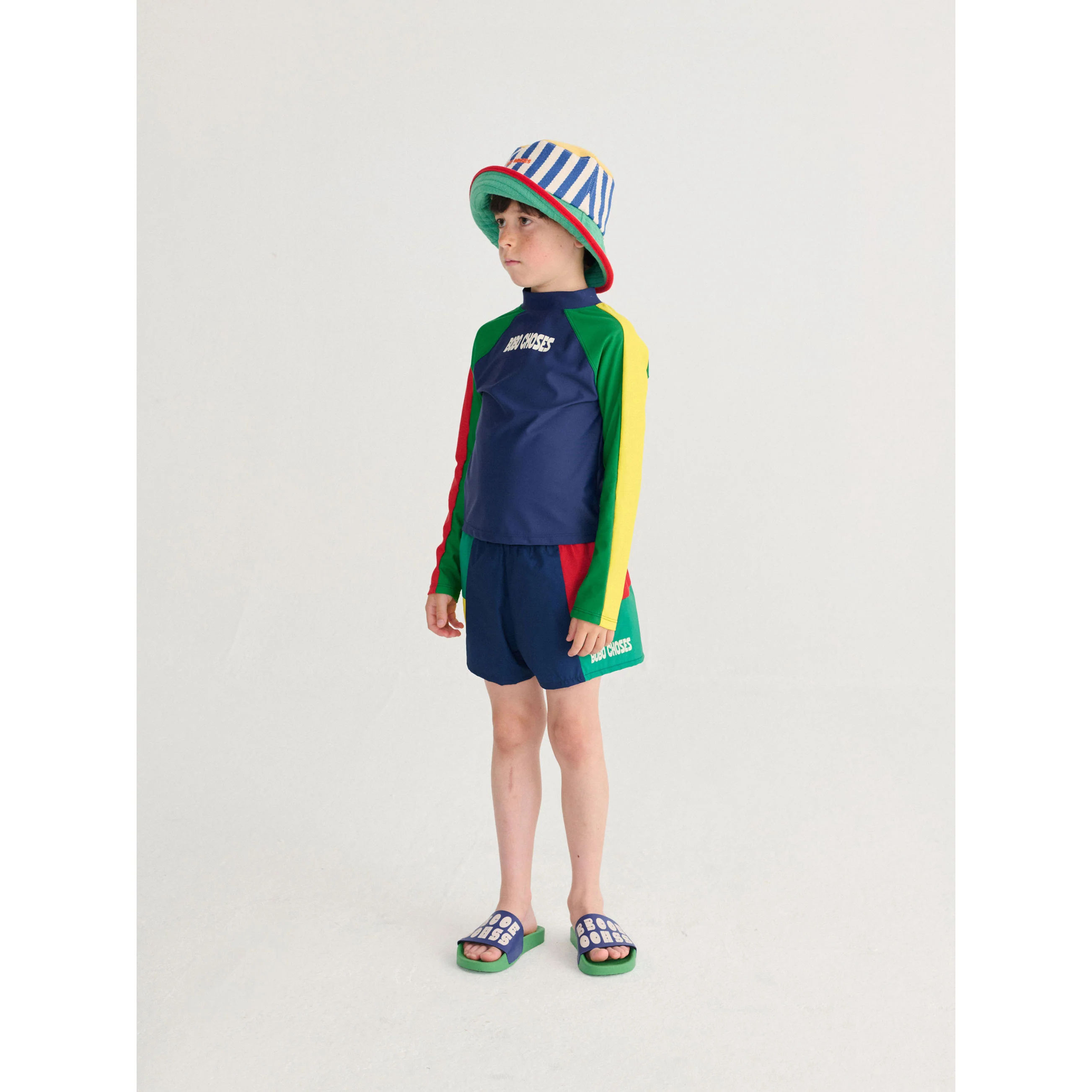 Bobo Choses Multicolor Bobo Choses Color Block Swim Trunks - Image 4